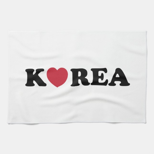 Korea Love Heart Kitchen Towel (Horizontal)