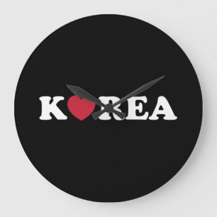 Korea Love Heart Large Clock