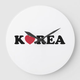 Korea Love Heart Large Clock