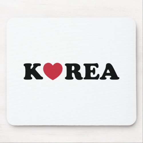 Korea Love Heart Mouse Pad