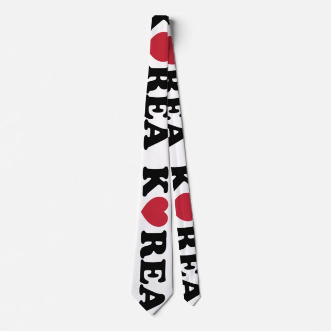 Korea Love Heart Neck Tie (Front)
