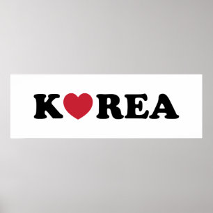 Korea Love Heart Poster