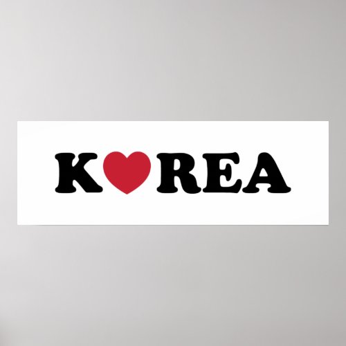 Korea Love Heart Poster