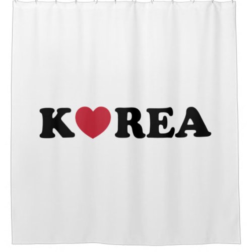 Korea Love Heart Shower Curtain