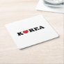 Korea Love Heart Square Paper Coaster