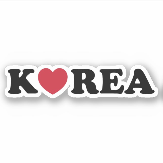 Korea Love Heart Sticker (Front)