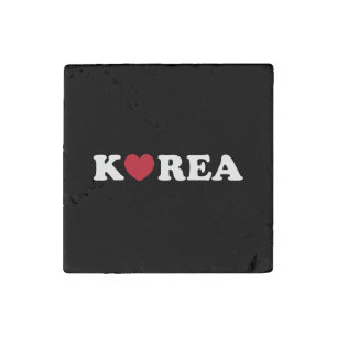 Korea Love Heart Stone Magnet