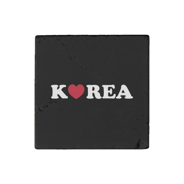 Korea Love Heart Stone Magnet (Front)