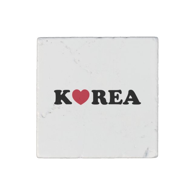 Korea Love Heart Stone Magnet (Front)