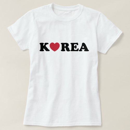 Korea Love Heart T_Shirt