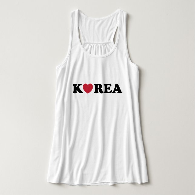 Korea Love Heart Tank Top (Design Front)