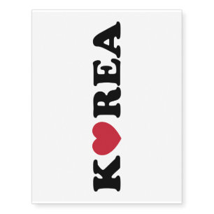 Korea Love Heart Temporary Tattoos