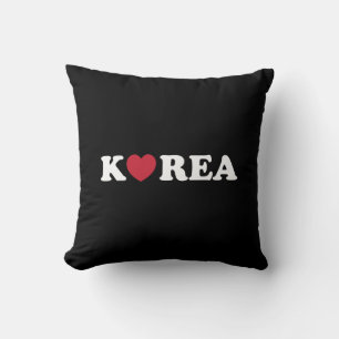 Korea Love Heart Throw Pillow