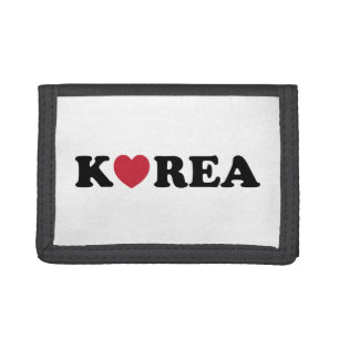 Korea Love Heart Trifold Wallet