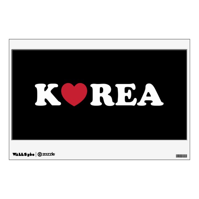 Korea Love Heart Wall Decal (Front)