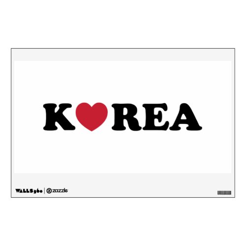 Korea Love Heart Wall Decal