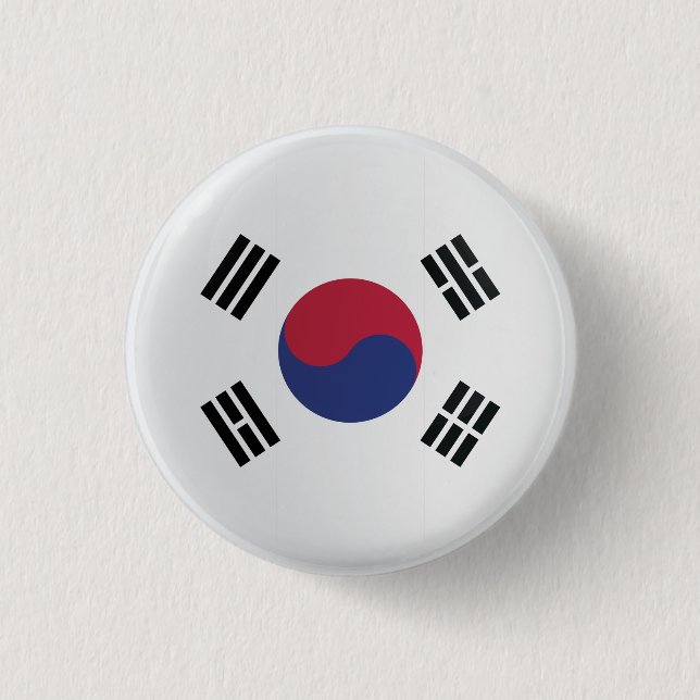 Korea  Round Icon Flag Button (Front)