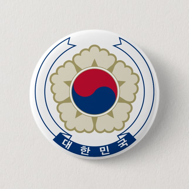 korea south emblem button (Front)