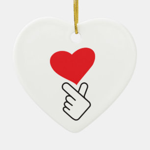 Korea v vinger, wave of Koreaanse hand. k-pop Ceramic Ornament