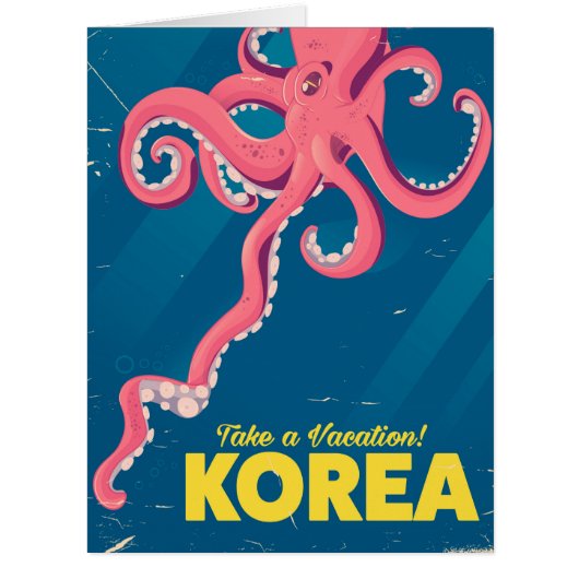 Korea Vacation poster Cards (Front)