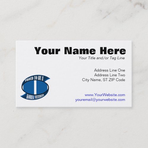 Korea Vet Business Card Template