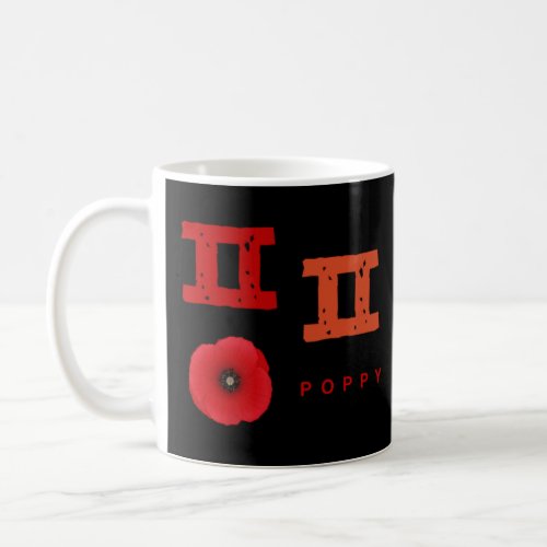 Korean alphabet Hangul Consonant Poppy  Coffee Mug