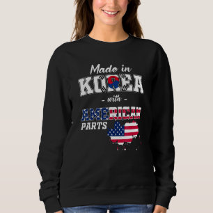 Korean American Parts Ancestry South Korea Usa Fla Sweatshirt