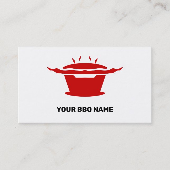 Korean BBQ (고기구이) Sign Foodie Minimalistic  Business Card (Front)