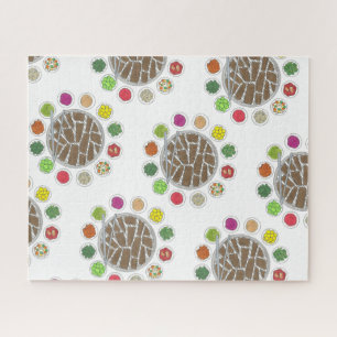 Korean BBQ Barbecue Roast Bulgogi Banchan Food Jigsaw Puzzle