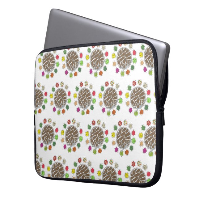 Korean BBQ Barbecue Roast Bulgogi Banchan Food Laptop Sleeve (Front Left)