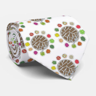 Korean BBQ Barbecue Roast Bulgogi Banchan Food Neck Tie