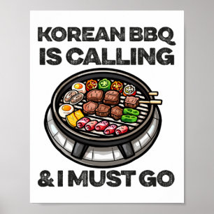 Korean Bbq Funny Korean Byrbecue Food Lover Asian Poster