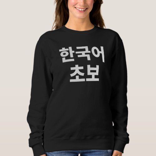 Korean Beginner Written In Korean Hanguk Hangul Kd Sweatshirt