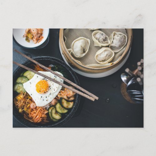 Korean Bibimbap Yam Yam Food Postcard