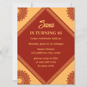 korean birthday invitation