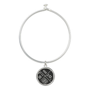 Korean Calligraphy Art" Bangle Bracelet