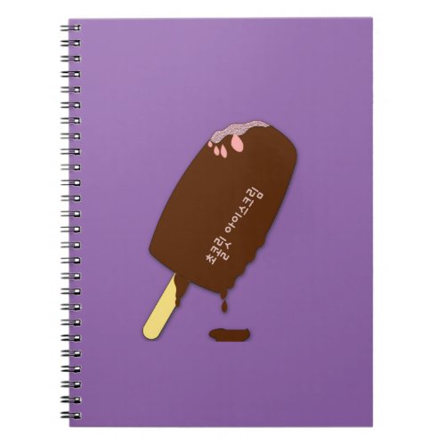 Korean Chocolate Icecream Notebook