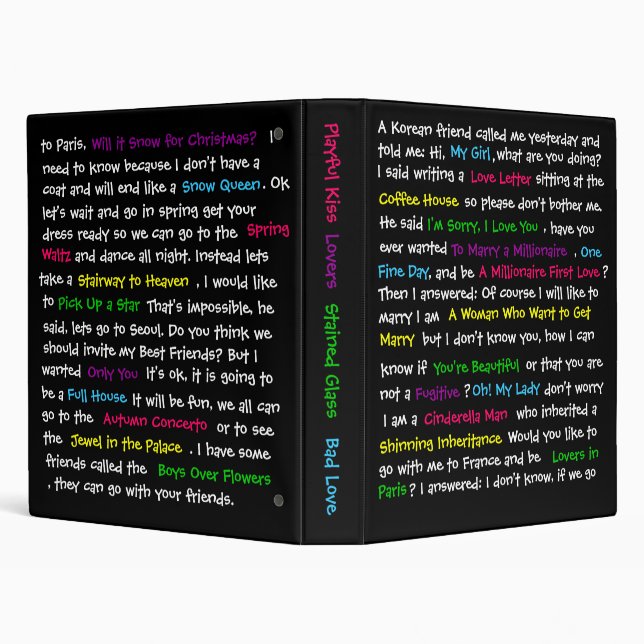 Korean Drama conversation Binder (Background)