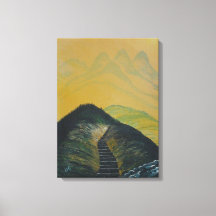 Korean Dream Yellow Mountain Abstract Staircase