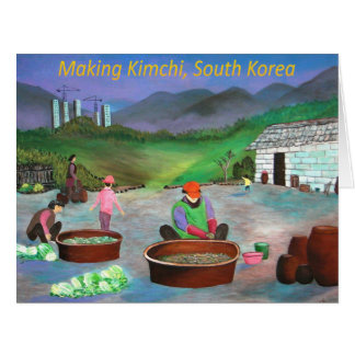 Korean Family Making Kimchi 김치 Cards
