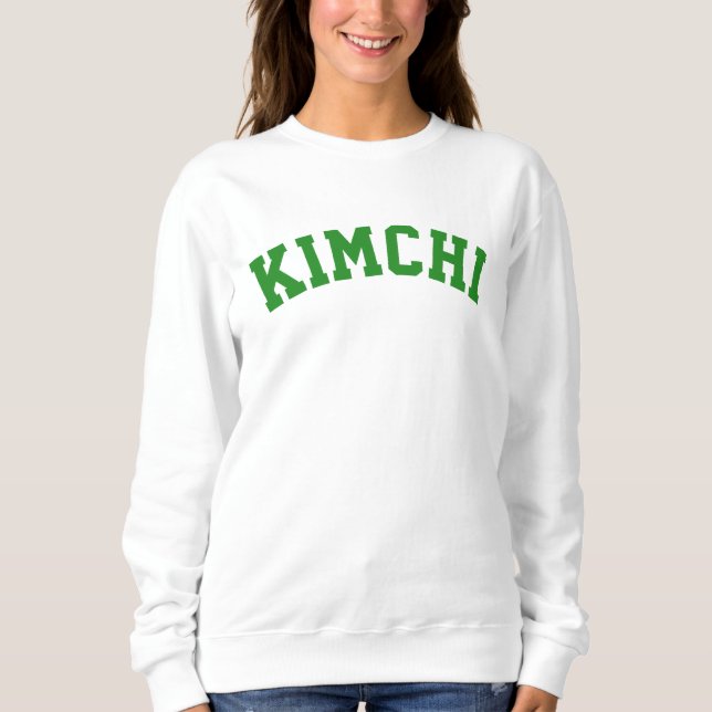 Korean Famous Food Kimchi | Forest Green Sweatshirt (Front)