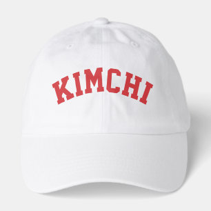 Korean Famous Food Kimchi Red Color Text Hat