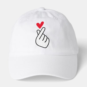 Korean finger heart hat