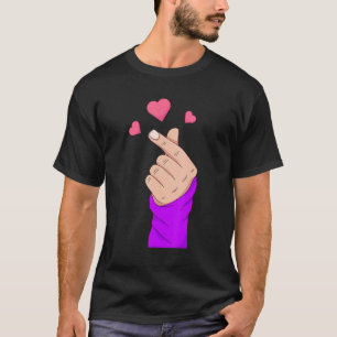 Korean Finger Heart K Pop Merchandise Girls K Dram T-Shirt