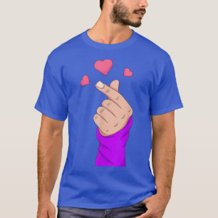 Korean Finger Heart Kpop Merchandize Girls KDrama  T-Shirt