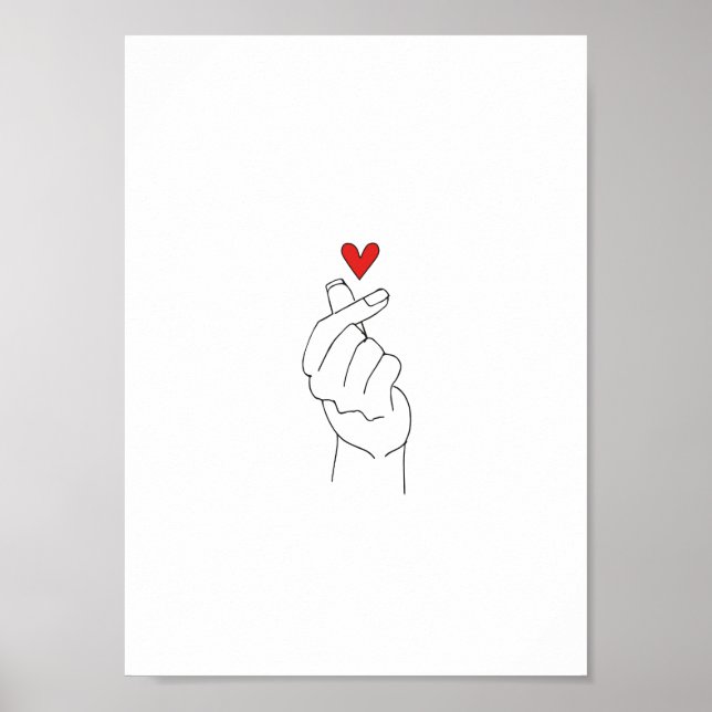 Korean Finger Heart Poster (Matte) (Front)