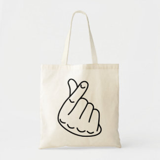 Korean Finger Heart  Tote Bag