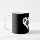 Korean Flag Heart Cute South Korea Coffee Mug