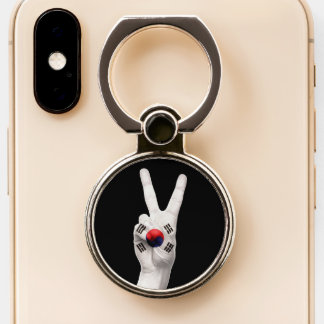 Korean Flag Peace Sign Phone Ring Stand