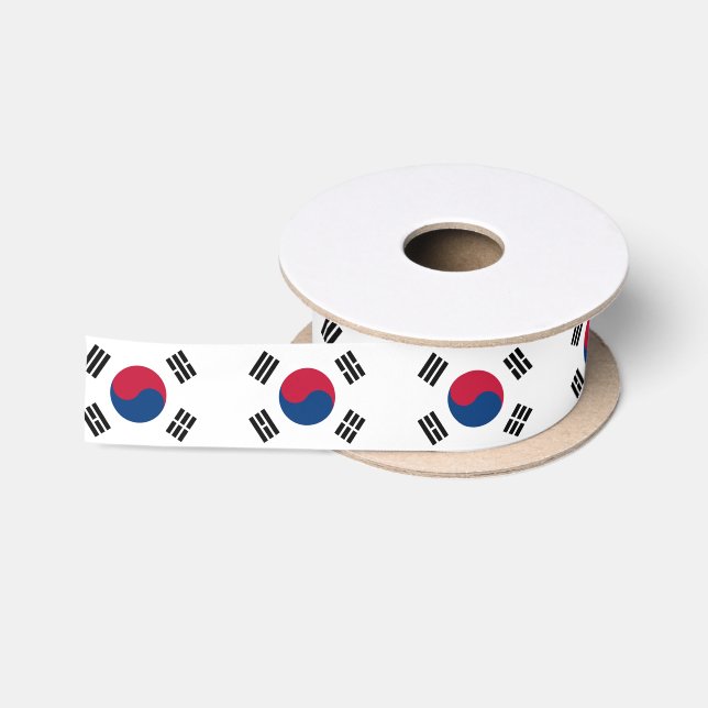 Korean Flag & South Korea travel, holiday/sports Satin Ribbon (Spool)